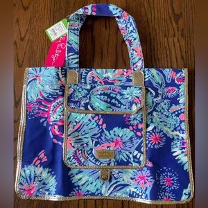 Lilly Pulitzer Sunbathers Foldable Beach Tote Bag